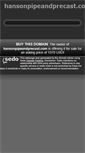 Mobile Screenshot of hansonpipeandprecast.com
