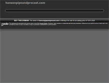 Tablet Screenshot of hansonpipeandprecast.com